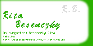 rita besenczky business card